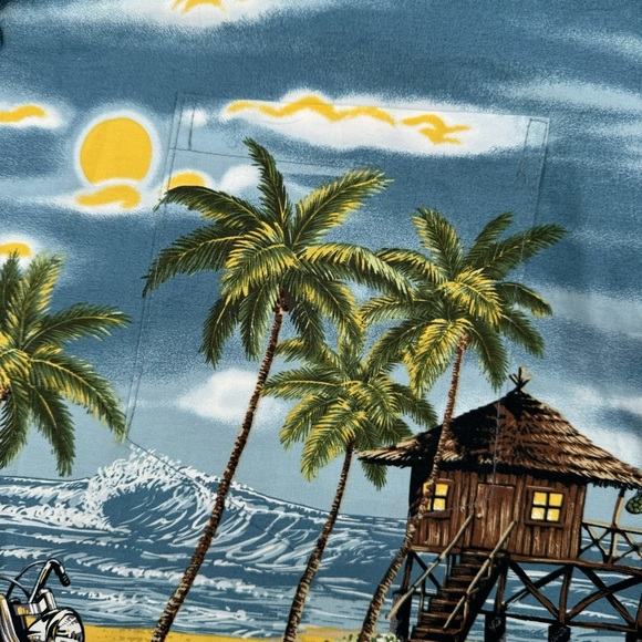 KY’S International Fashion Men’s XL Tropical Motorcycle Hawaiian Shirt - Picture 7 of 7